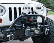 PJ1051: BOLT-ON JK FRONT WINCHGUARD W/LIGHT MOUNTS